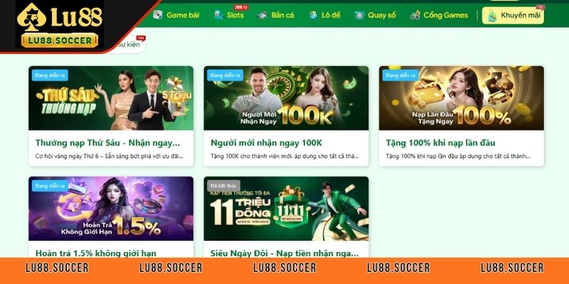 Bảng so sánh giữa khuyến mãi LU88 với những nhà cái khác trên thị trường
